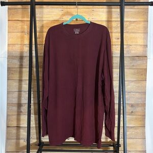 L.L. Bean Men's Burgundy Long Sleeve Tee